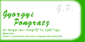 gyorgyi pongratz business card